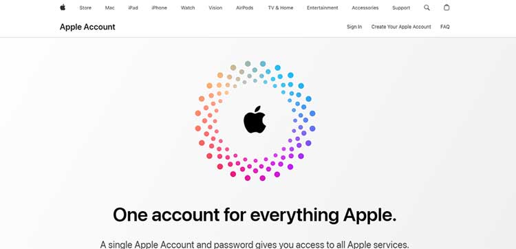 اطلاعات اپل ایدی وبسایت Apple ID